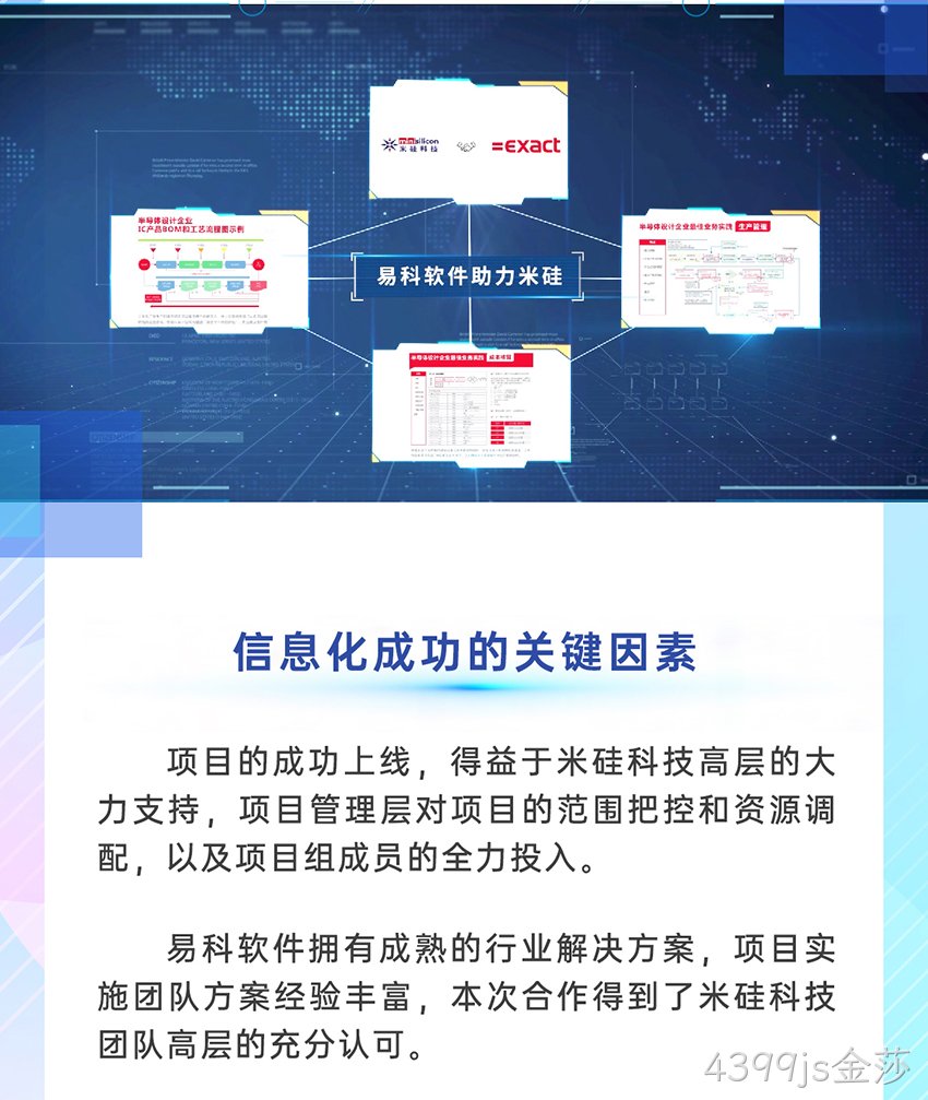 4399js金莎科技Exact信息系统成功上线